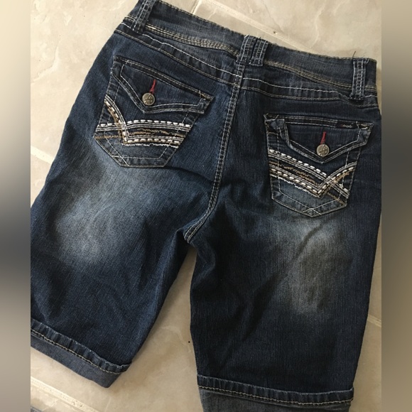 Angels Jean shorts size 8.  Cuffed - Picture 9 of 9